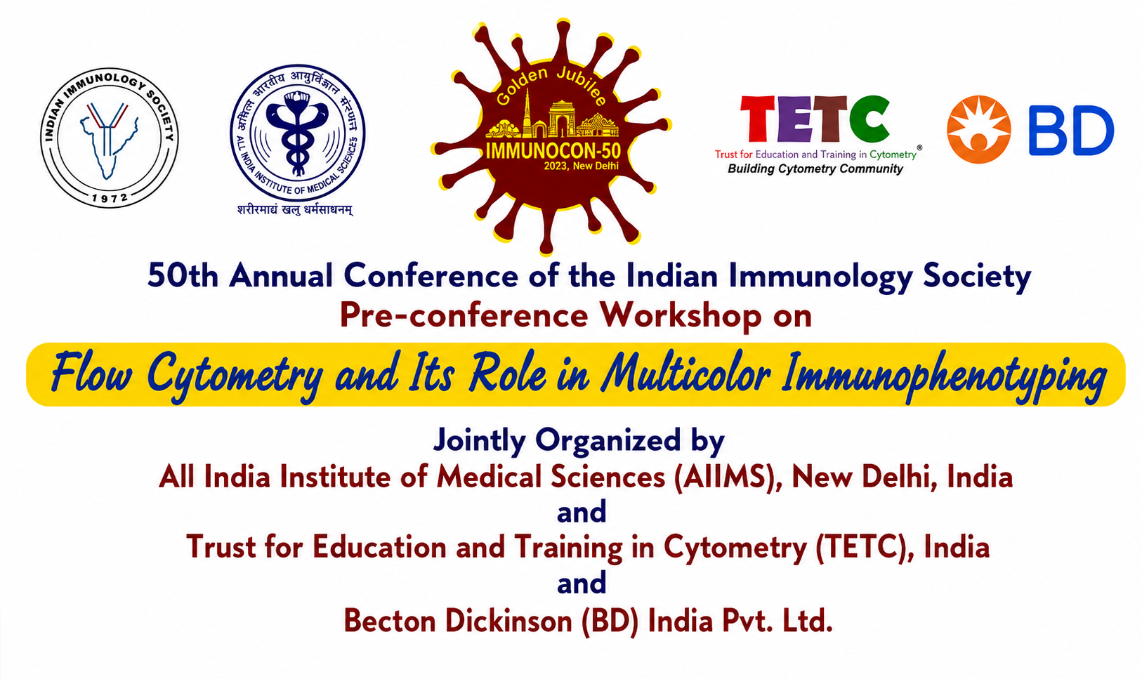 Pre-conference Workshop on “Flow Cytometry and Its Role in Multicolor Immunophenotyping”, 4 October 2023