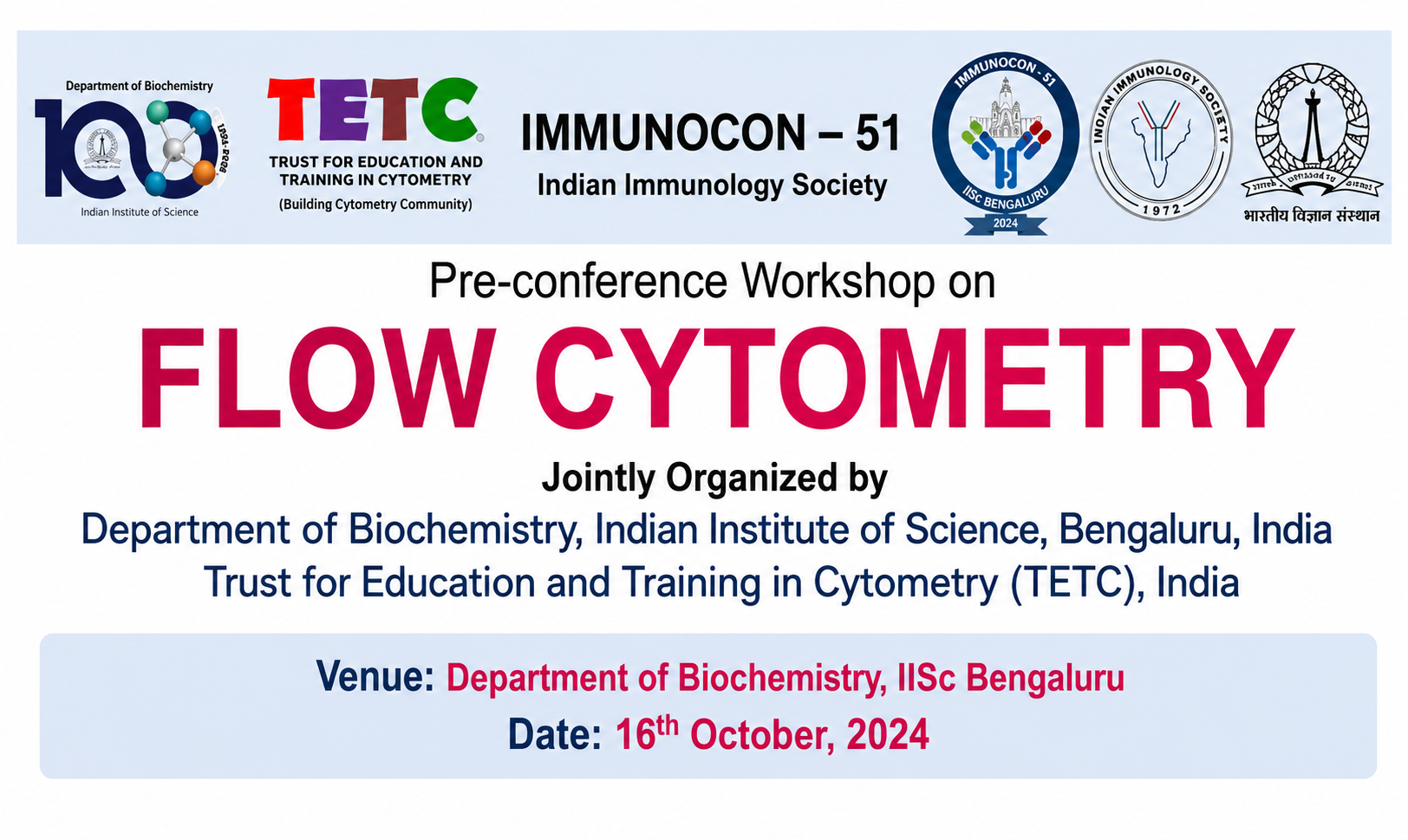 “Pre-conference Workshop on “Flow Cytometry” — 16 October 2024