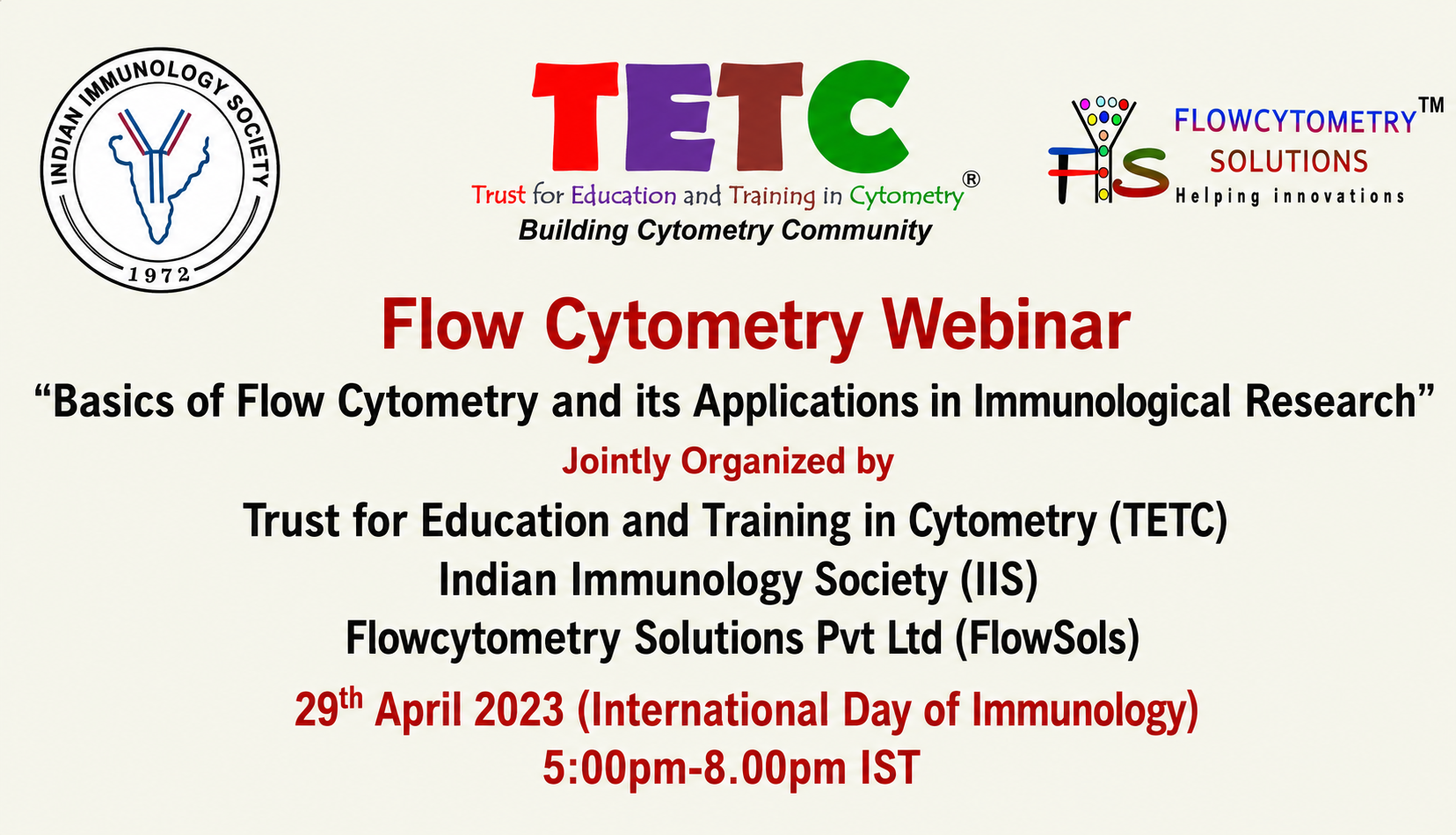 “Basics of Flow Cytometry and Its Applications in Immunological Research”, 29 April 2023